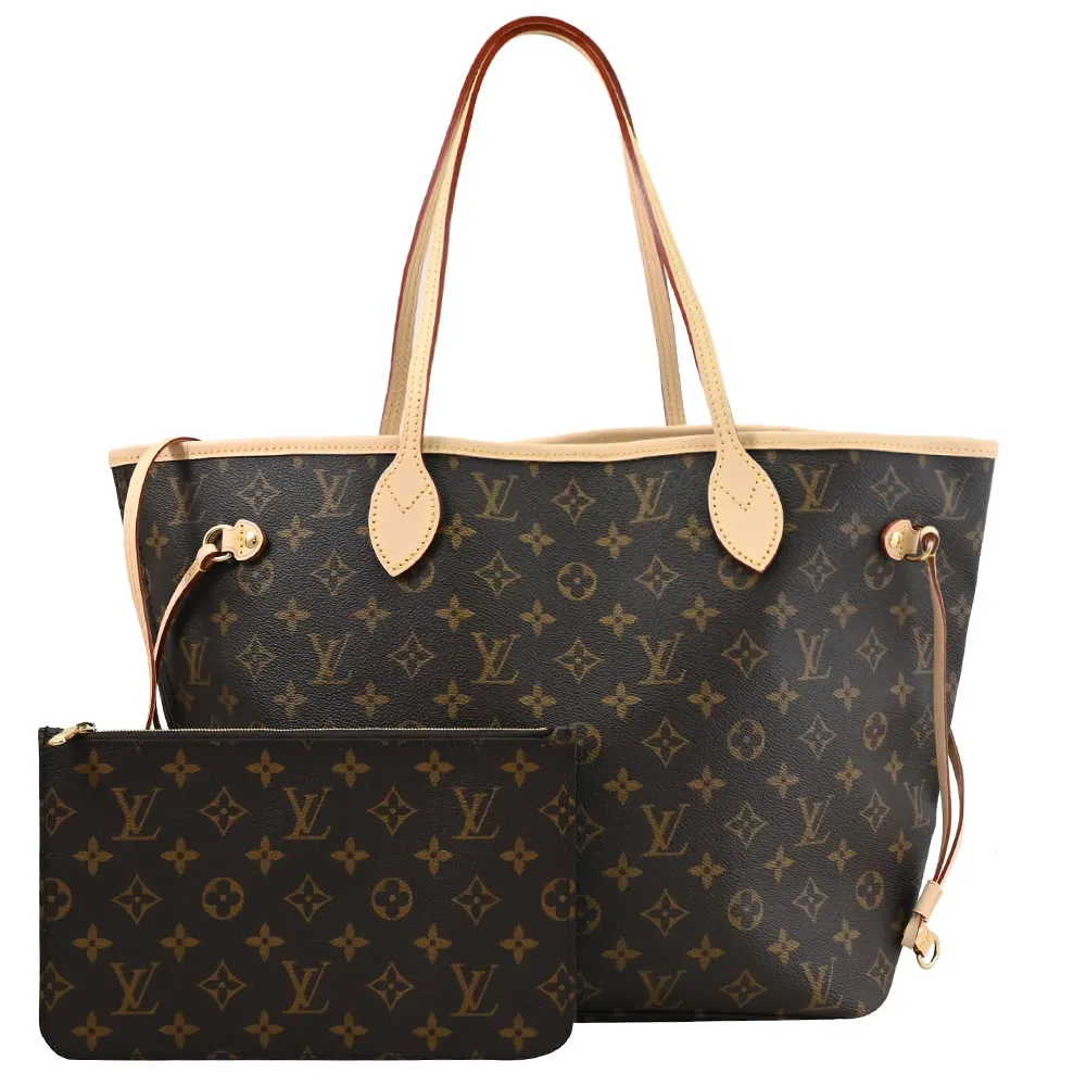 Louis Vuitton Neverfull MM經典 Monogram帆布托特包(米色) 歷史價格詳細信息