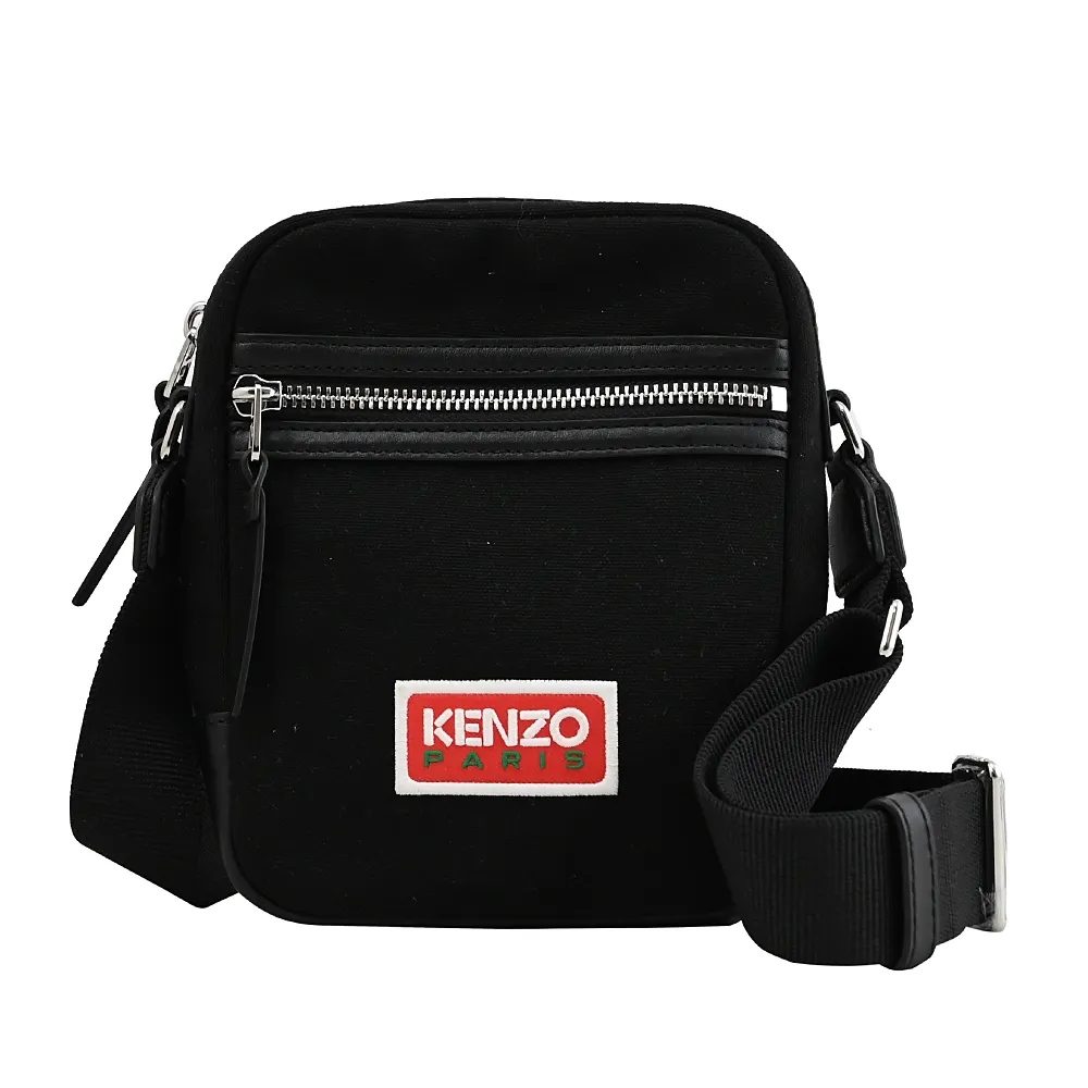 KENZO 5SA113 撞色設計帆布拼接休閒雙肩大後背包.深藍/咖 歷史價格詳細信息