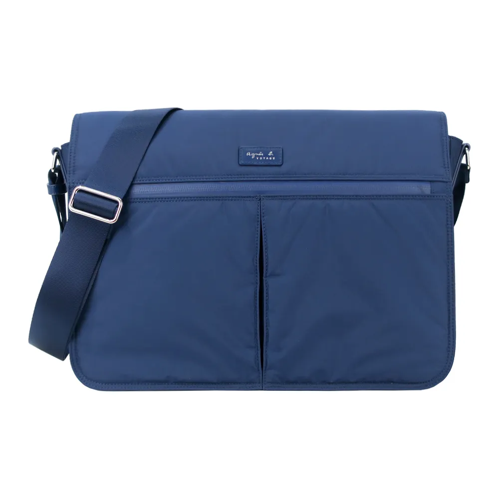 agnes b.LOGO束帶皮革短夾(內含零錢袋)(藍) 歷史價格詳細信息