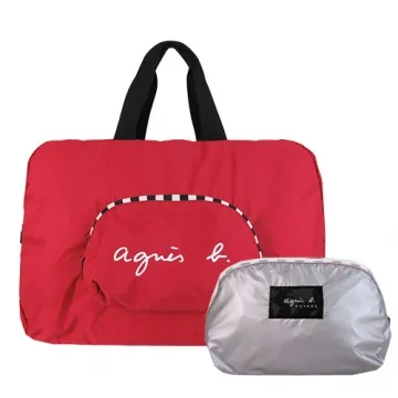 agnes b. 輕量尼龍撞色口袋斜背包-小/藍橘 歷史價格詳細信息