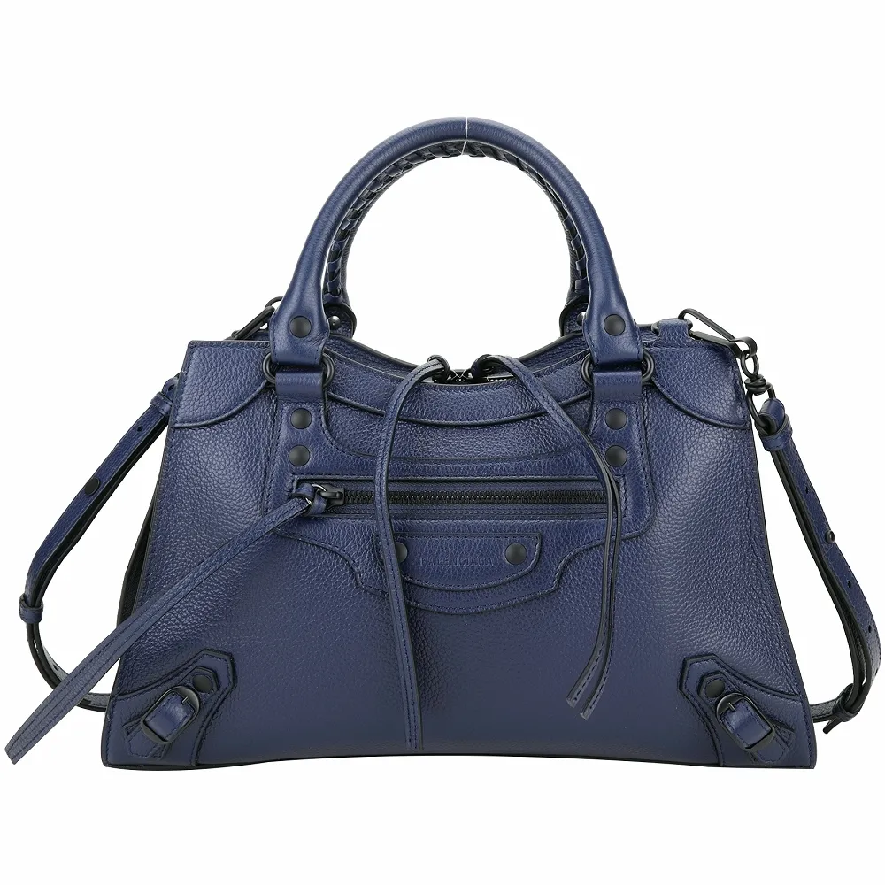 BALENCIAGA NEO Classic City 展示品 中型 金釦鱷魚紋裸膚色牛皮手提/肩背機車包(正白污點) 歷史價格詳細信息