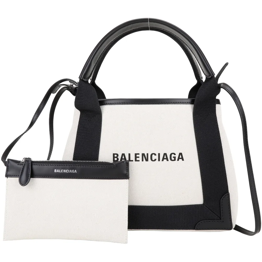 BALENCIAGA NAVY CABAS帆布二用包/子母包(黑色) XS 390346 2HH3N 1000 歷史價格詳細信息