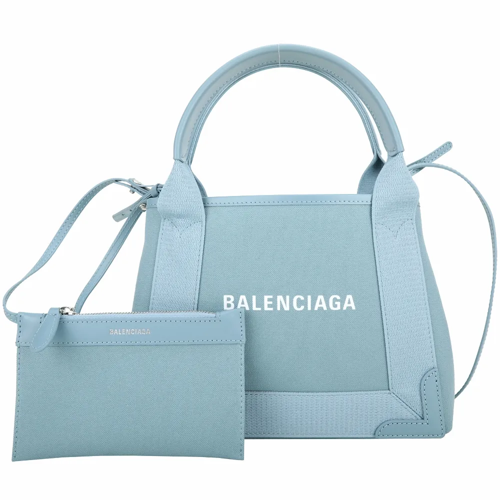 Balenciaga 灰藍色小托特購物包《精品女王全新&二手》 歷史價格詳細信息