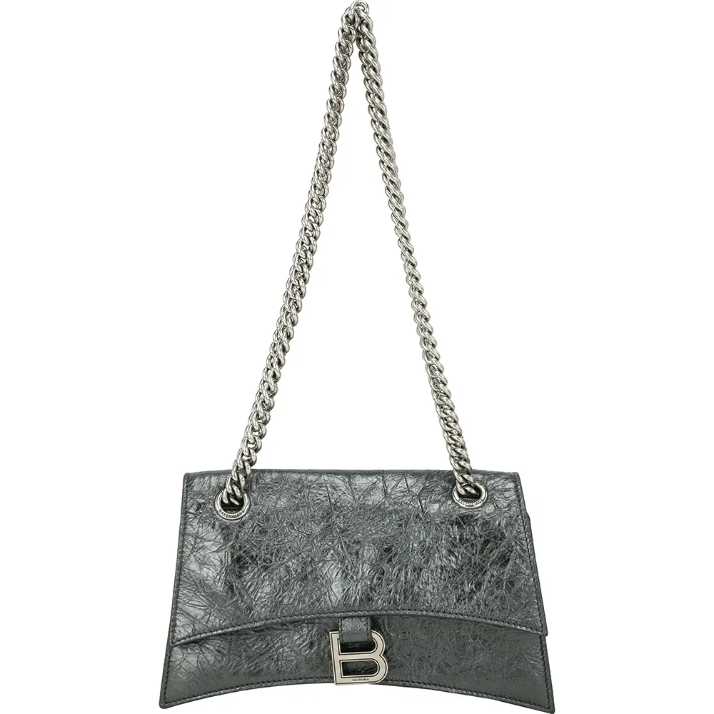 Balenciaga 小款Hourglass 鱷魚紋小牛皮沙漏2用包 翡翠綠色 歷史價格詳細信息