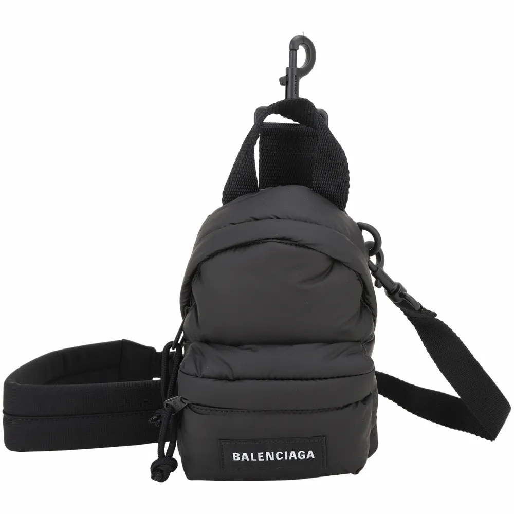 Balenciaga 黑布標Mini帆布斜背吊掛包(656060-黑) 廠商直送 歷史價格詳細信息
