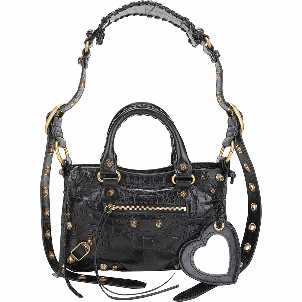 BALENCIAGA Neo Cagole 小款 牛仔布肩/斜背機車包(藍色) 歷史價格詳細信息