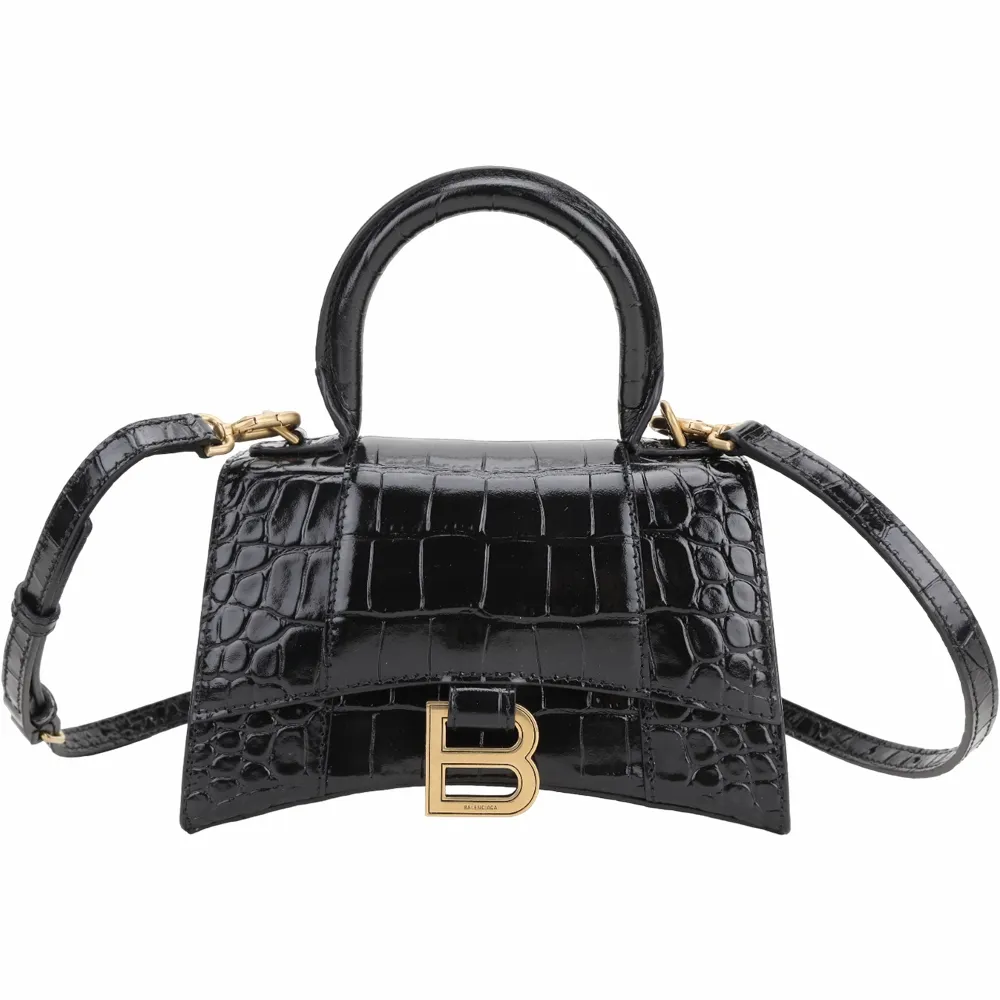 Balenciaga Hourglass XS 鱷魚紋小牛皮沙漏2用包 螢光綠色 歷史價格詳細信息