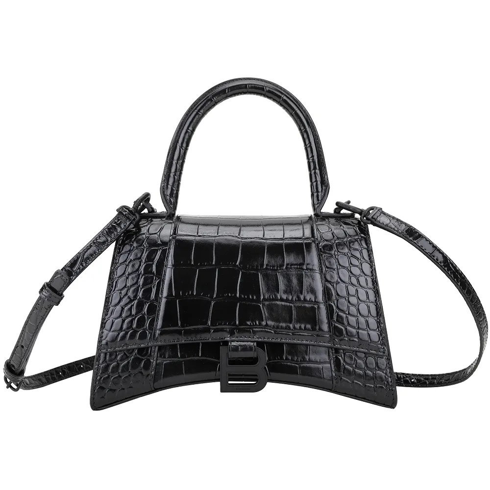 BALENCIAGA Hourglass 小型 BB Monogram 印花塗層帆布手提/斜背沙漏包(卡其色) 歷史價格詳細信息