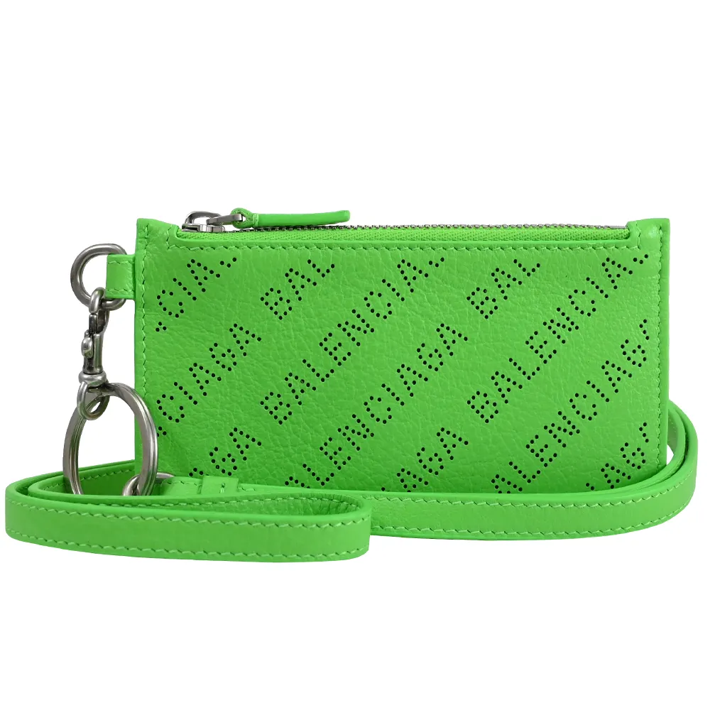 BALENCIAGA 巴黎世家 594548 鱷魚紋牛皮頸掛式卡片零錢包.深紅色 歷史價格詳細信息