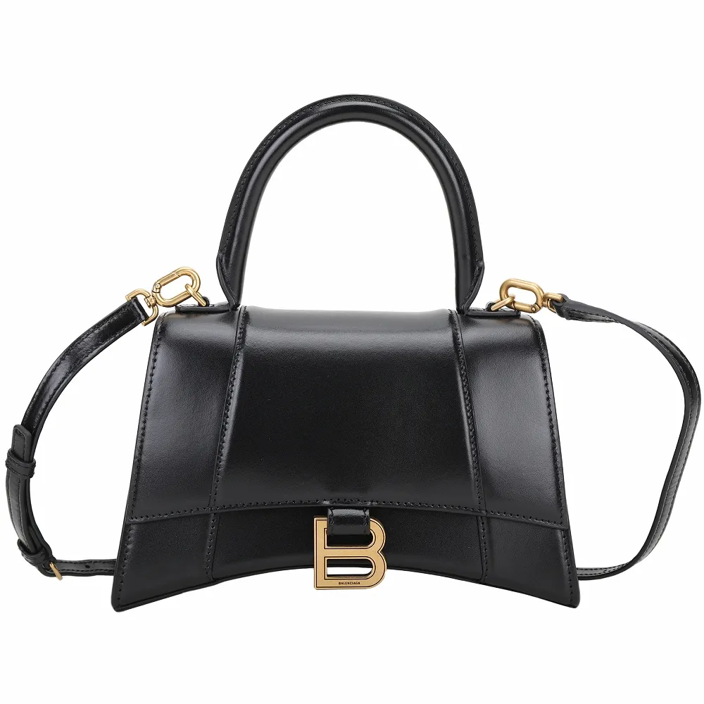 BALENCIAGA Hourglass 小牛皮皮夾式鏈包WOC(黑色) 656050 1QJ4M 1000 歷史價格詳細信息