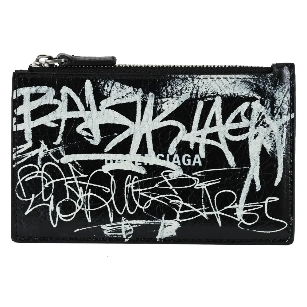 BALENCIAGA 巴黎世家 品牌字母壓紋牛皮迷你三折短夾(奶茶色) 歷史價格詳細信息