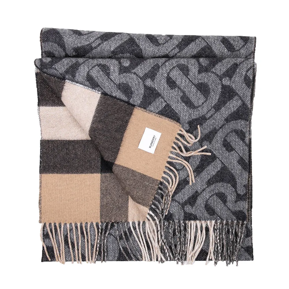 BURBERRY 經典LOGO雙面兩用格紋皮革皮帶(炭灰色) 歷史價格詳細信息