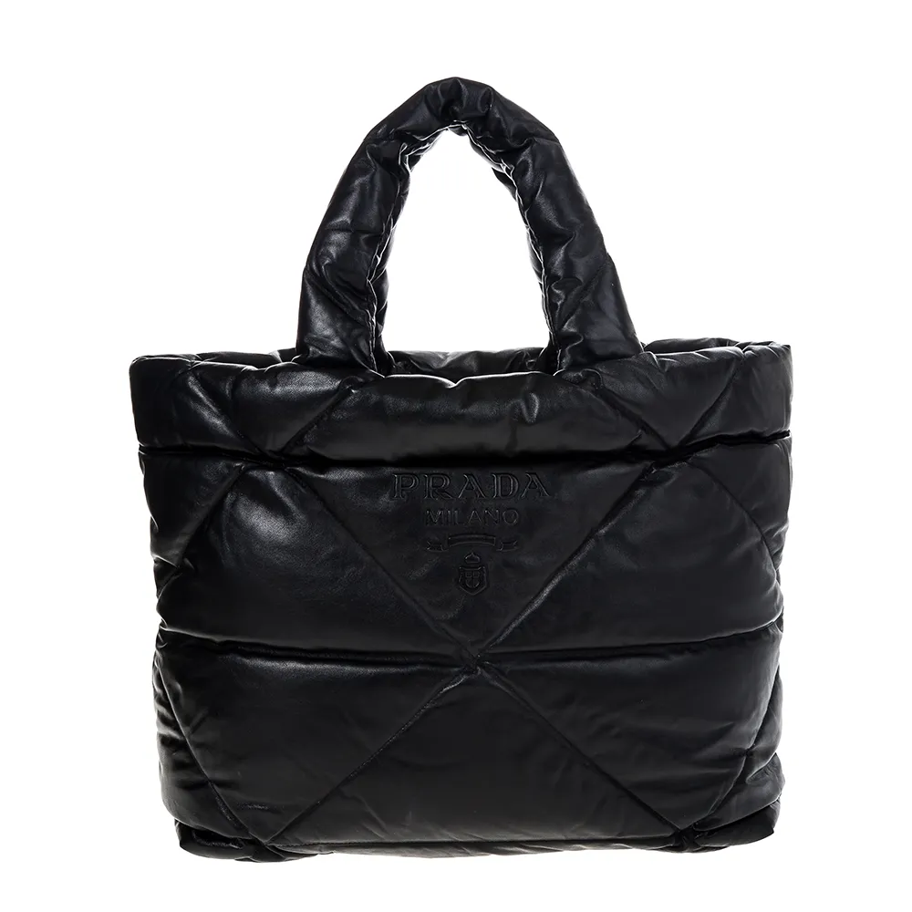 PRADA 經典三角牌LOGO單扣雙口袋大款束口尼龍後背包 (黑色) 歷史價格詳細信息