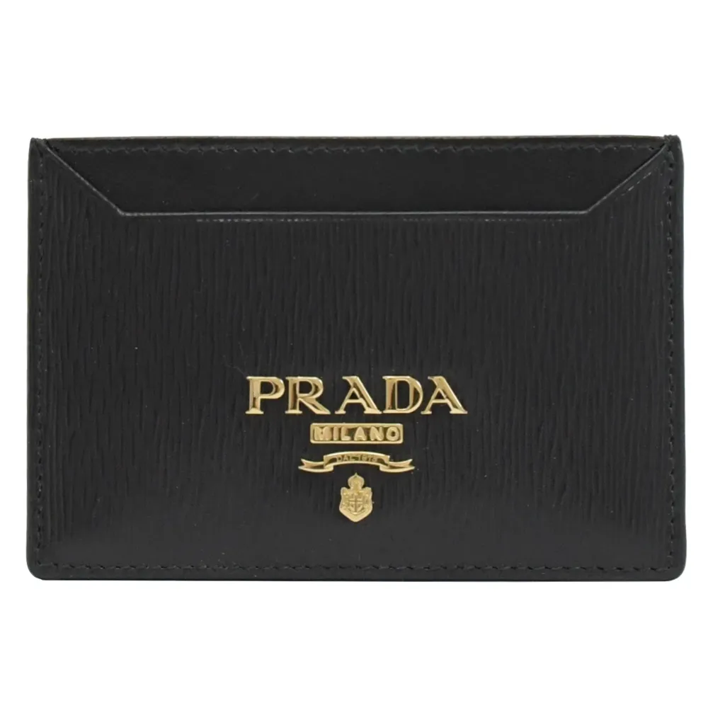 PRADA 名片夾  鑰遈夾  短夾  黑色時尚收納盒  商品尺寸：11.5cm長×8cm寬x3cm高 歷史價格詳細信息