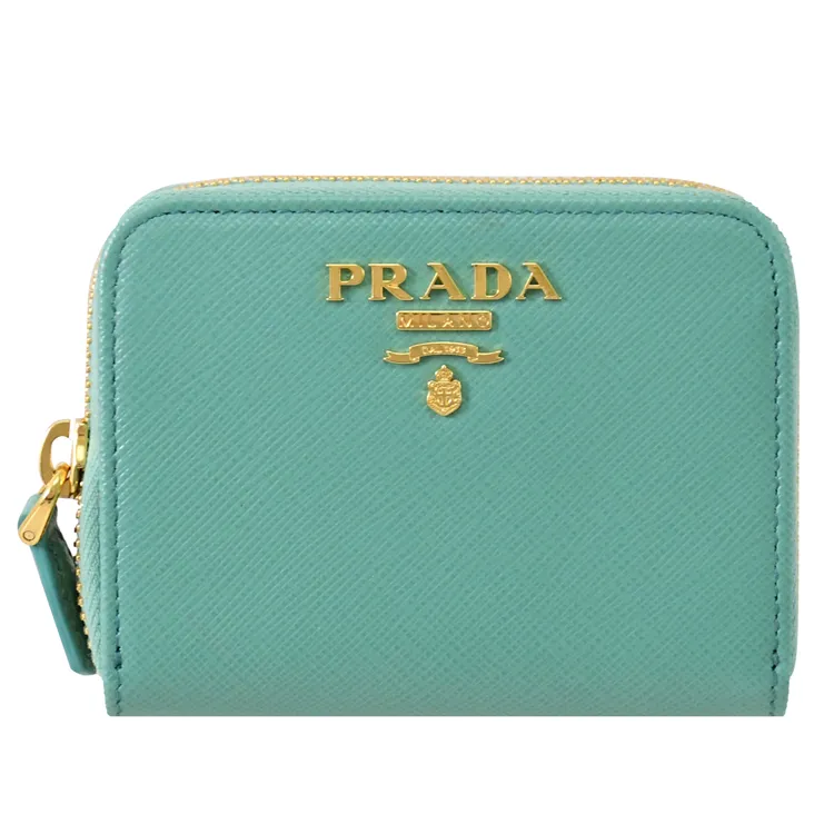 PRADA 浮雕Logo 防刮皮革拉鍊鑰匙包/零錢包/卡包(火紅色) 1PP122 QWA F068Z 歷史價格詳細信息