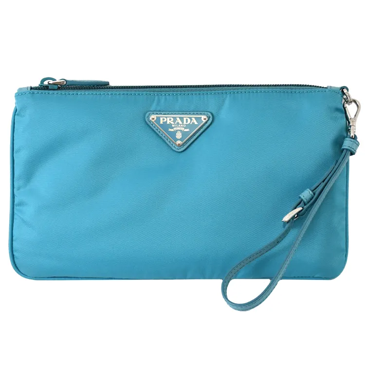 PRADA 經典三角牌LOGO單扣雙口袋大款束口尼龍後背包 (黑色) 歷史價格詳細信息