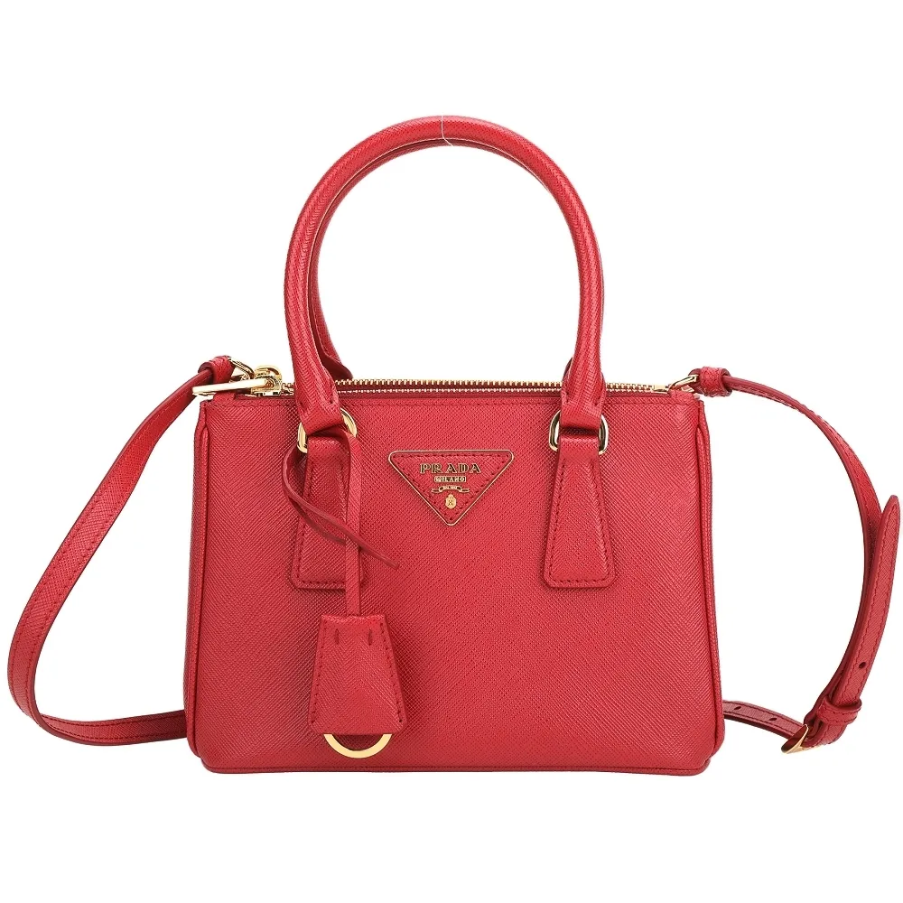 PRADA Galleria Saffiano 三角標防刮牛皮手提/斜背托特包(附零錢包/黑色) 歷史價格詳細信息