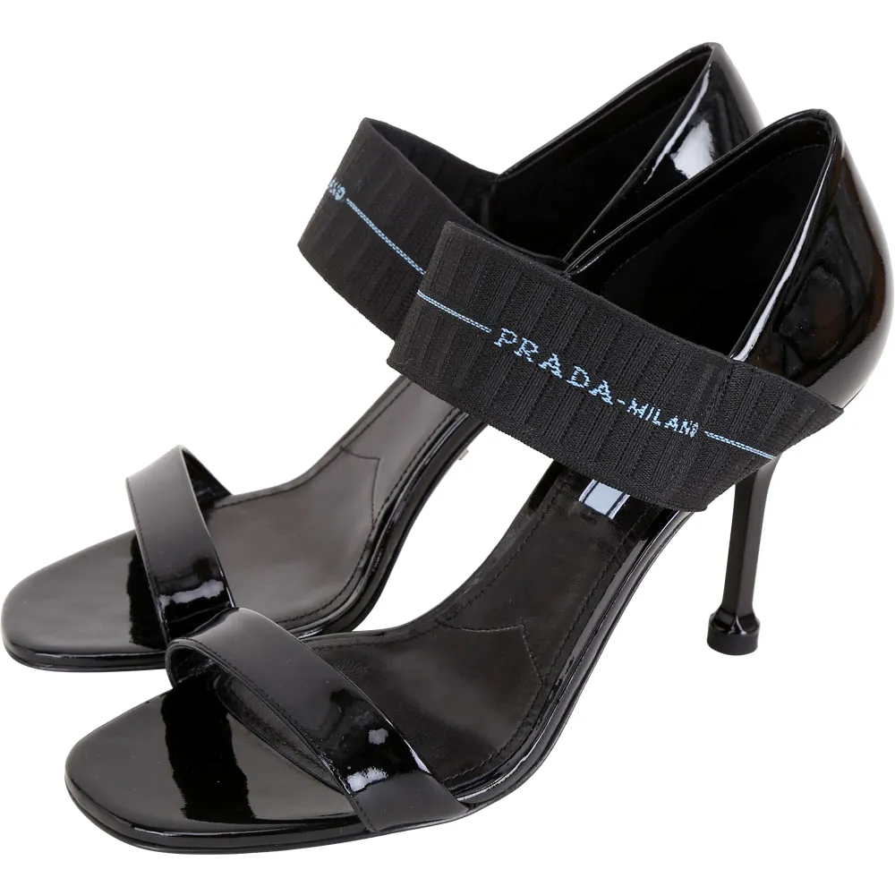 PRADA 品牌標誌黑尼龍布皮飾邊斜肩包 歷史價格詳細信息