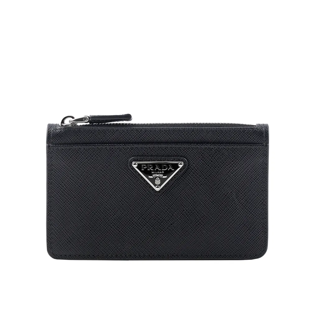PRADA 三角牌Logo粒紋牛皮對開8卡短夾(黑色) 2MO513 2CB2 F0002 歷史價格詳細信息