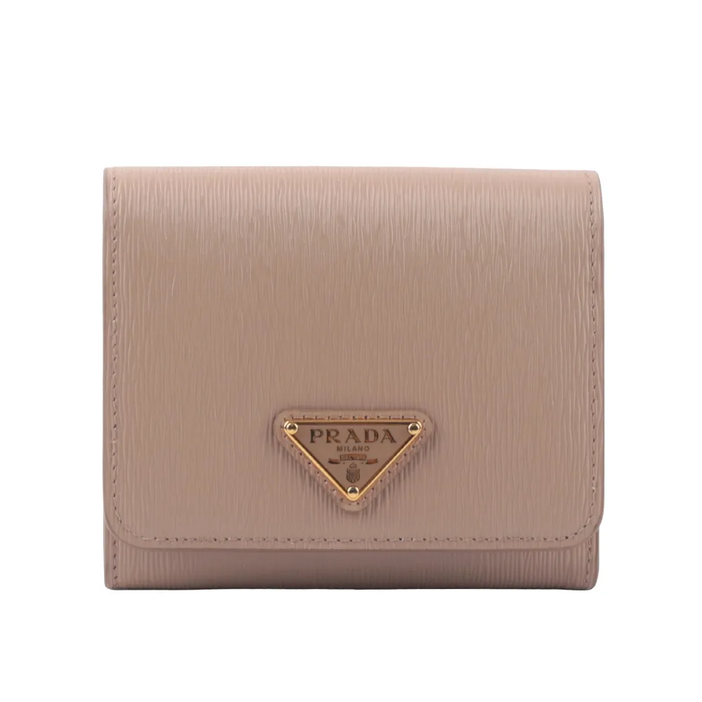 PRADA 三角牌Logo粒紋牛皮對開8卡短夾(黑色) 2MO513 2CB2 F0002 歷史價格詳細信息