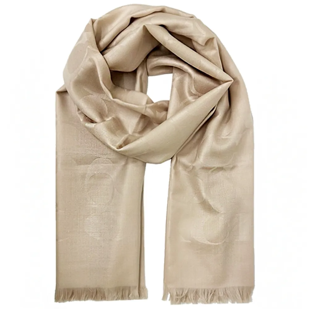 COACH C LOGO羊毛混桑蠶絲巾圍巾(乾燥玫瑰) 歷史價格詳細信息