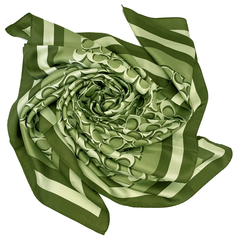 COACH 圍巾 香檳金 C Logo羊毛混絲保暖流蘇 母親節 附原廠紙盒 歷史價格詳細信息