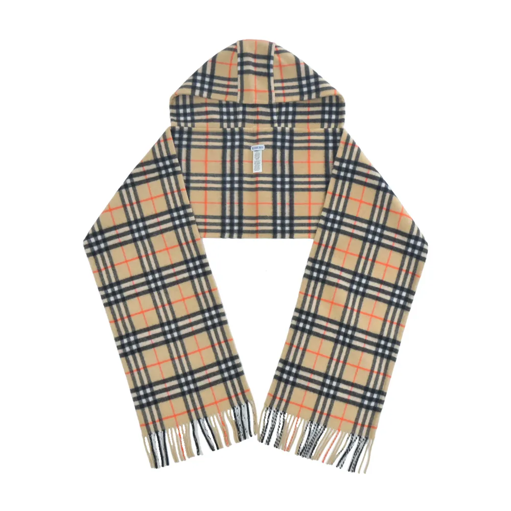 BURBERRY格紋羊絨圍巾(灰色) 歷史價格詳細信息