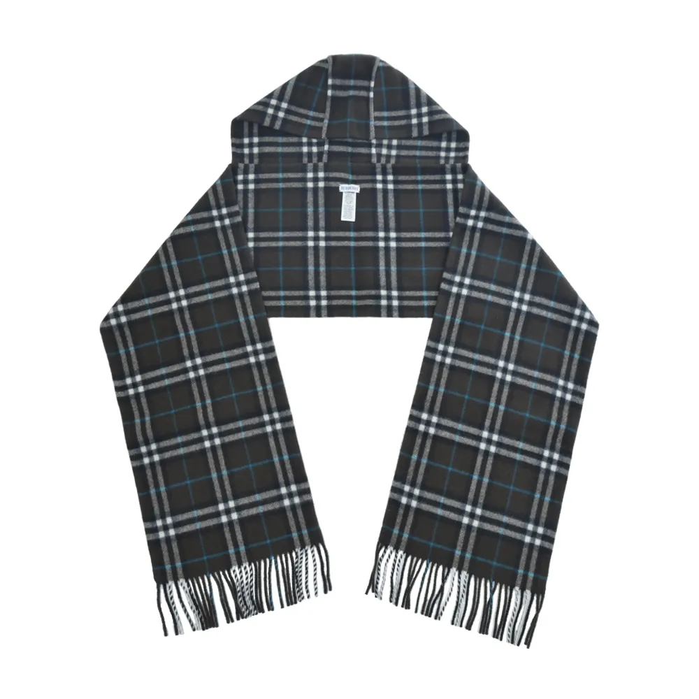 BURBERRY格紋羊絨圍巾(灰色) 歷史價格詳細信息