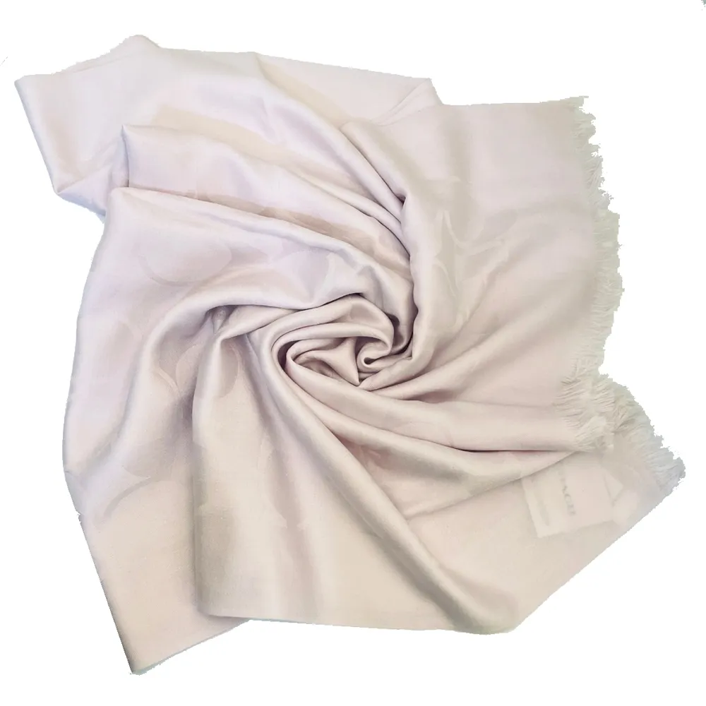 COACH C LOGO羊毛混桑蠶絲巾圍巾(乾燥玫瑰) 歷史價格詳細信息