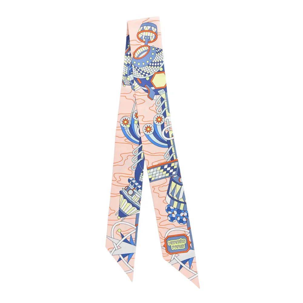 Hermes 愛馬仕Odyssey未來世界 Twilly絲巾(黑/紫) 歷史價格詳細信息