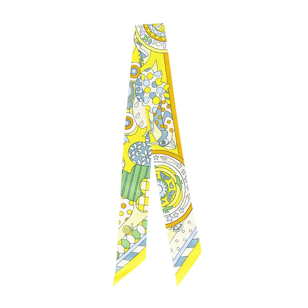 Hermes 愛馬仕 Les Folies du Ciel熱氣球90 真絲雙面用方巾(粉黃/淡粉) 歷史價格詳細信息