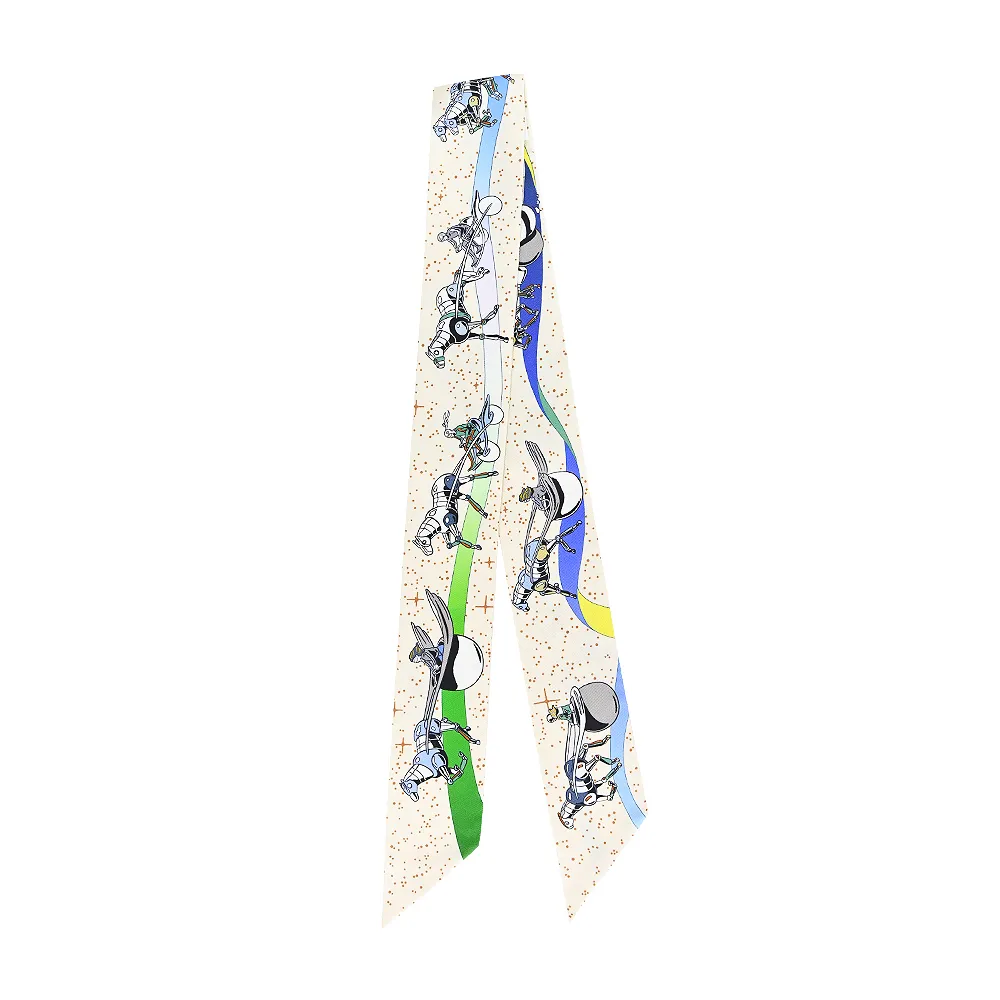 Hermes 愛馬仕 Space Derby 太空德比 Twilly 絲巾(紅/綠/藍) 歷史價格詳細信息