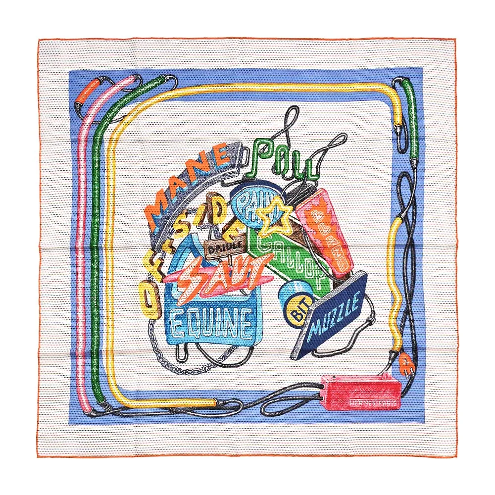 Hermes 愛馬仕 Pointille Rayures d'Ete夏季條紋雙色Twilly絲巾(玫瑰/藍/綠) 歷史價格詳細信息