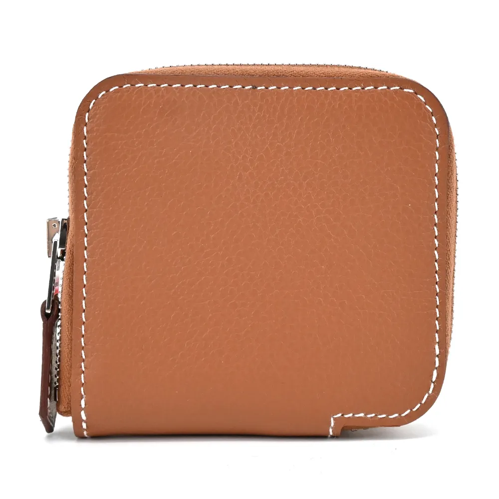 Hermes 愛馬仕 Silk In Epsom小牛皮拉鍊絲巾長夾(AM橘紅) 歷史價格詳細信息