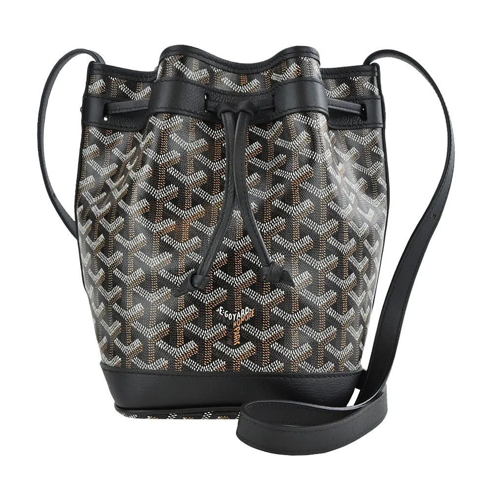 GOYARD PEFLOT 經典塗料帆布束繩水桶包-小/海軍藍 歷史價格詳細信息