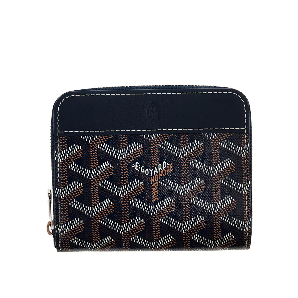 GOYARD 新款PLUMET系列白綠斜紋帆布LOGO翻蓋扁斜背包 (黑色) 歷史價格詳細信息