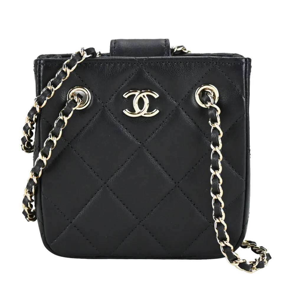 CHANEL經典金色雙C金屬菱紋小牛皮翻蓋三折短夾(芥末綠) 歷史價格詳細信息