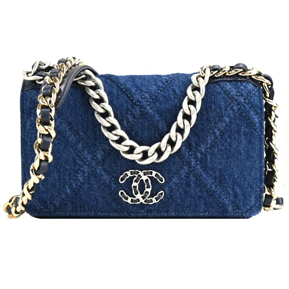 CHANEL 經典藍色琺瑯雙C LOGO滾邊造型胸針(金色) 歷史價格詳細信息