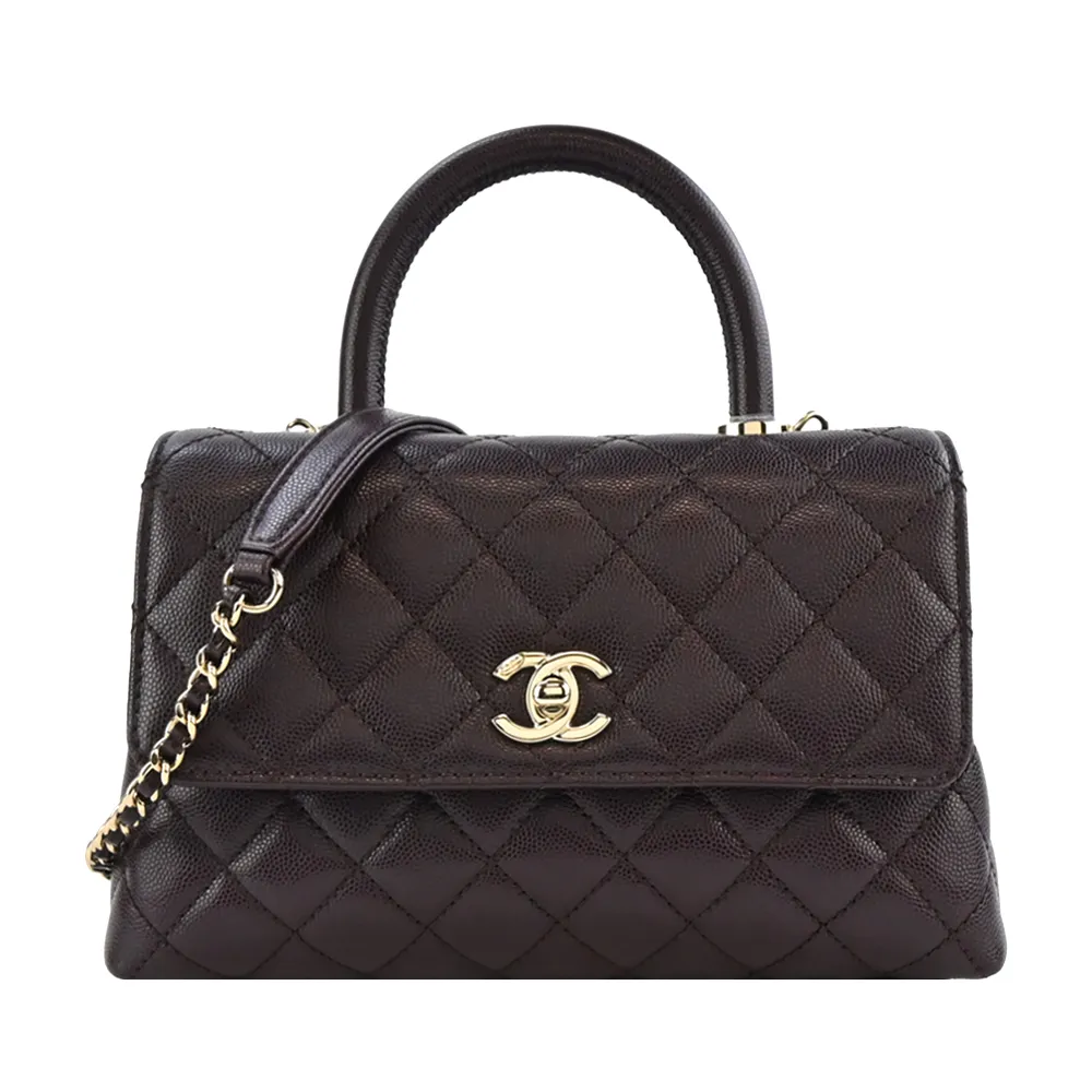 CHANEL 經典菱格紋小牛皮星星綴飾鏈帶斜背包(黑色) 歷史價格詳細信息