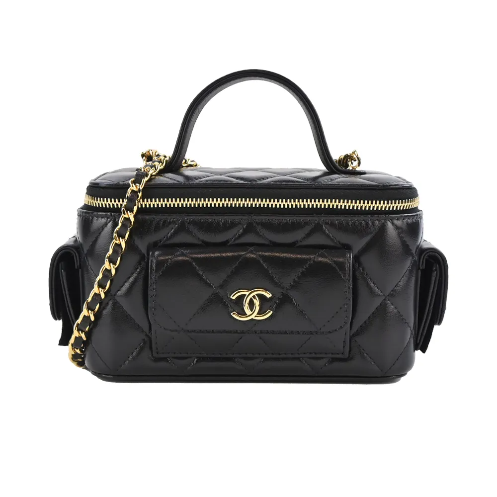 CHANEL經典金色雙C金屬菱紋小牛皮翻蓋三折短夾(芥末綠) 歷史價格詳細信息