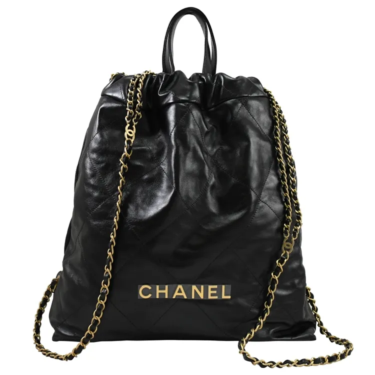 CHANEL AS3393 限定款菱格金球小羊皮斜背翻蓋鍊包.黑 歷史價格詳細信息