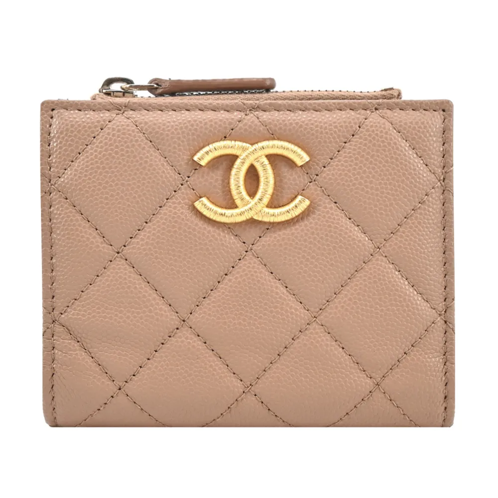 CHANEL 經典雙C LOGO小羊皮卡片/零錢夾(黑色) 歷史價格詳細信息