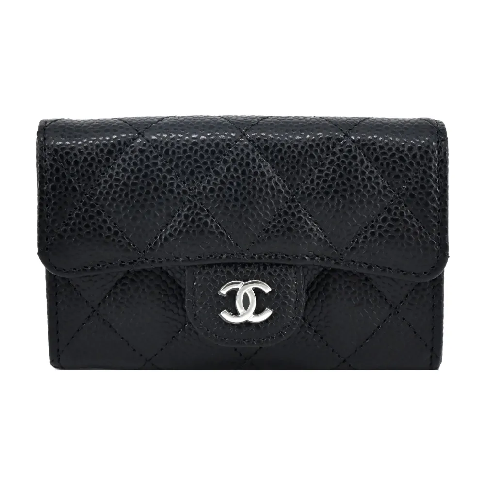 CHANEL經典雙C LOGO菱格紋小牛皮金釦兩用包(黑色) 歷史價格詳細信息