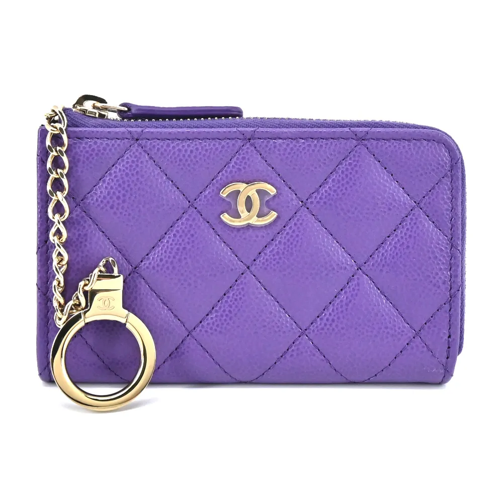 CHANEL經典雙C LOGO小牛皮環釦吊飾肩背/斜背包(黑色) 歷史價格詳細信息