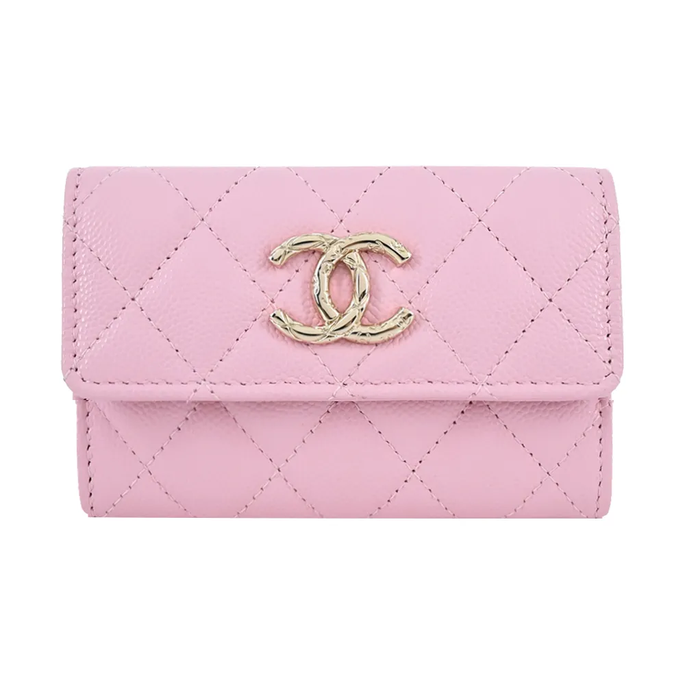 Chanel 雙C so black ㄧ字拉鍊零錢包 88成新[售出] 歷史價格詳細信息