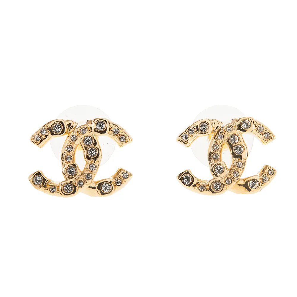 CHANEL 經典水鑽穿鍊LOGO荔枝牛皮金釦WOC手拿/斜背包 (黑色) 歷史價格詳細信息