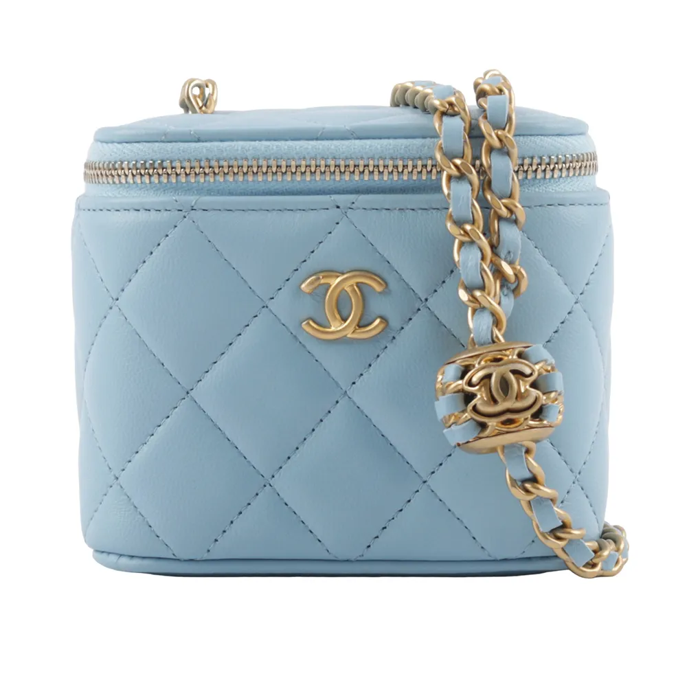 CHANEL AP1447 小羊皮新款金球超迷你斜背金鍊包.黑/金 歷史價格詳細信息