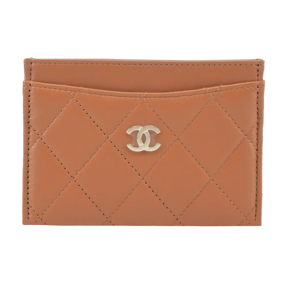 CHANEL 經典雙C LOGO菱格小牛皮卡片夾(粉色) 歷史價格詳細信息