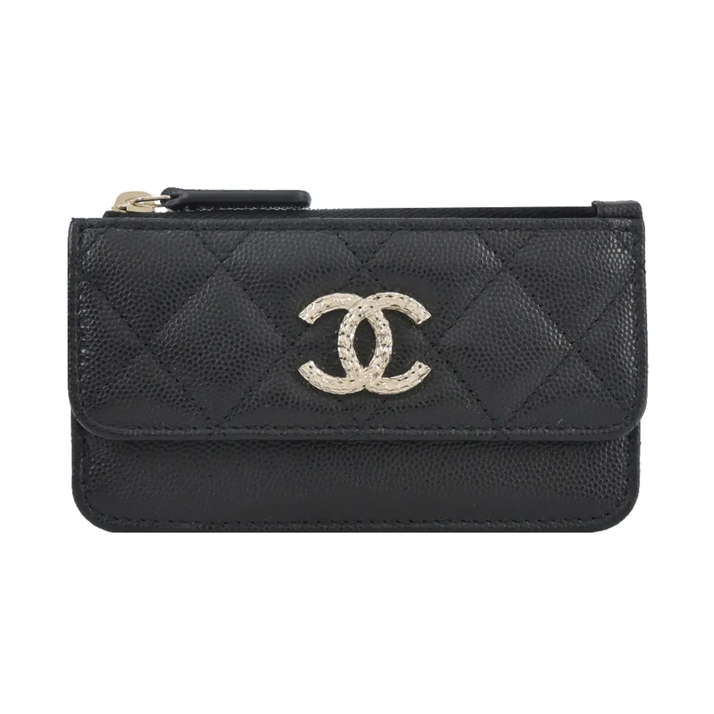 CHANEL 經典螺旋圓圈水鑽雙C LOGO 縷空穿式耳環 (淡金) 歷史價格詳細信息