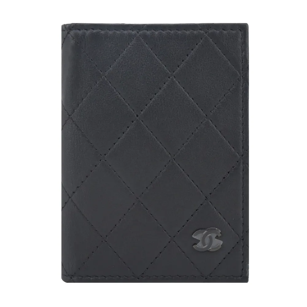 CHANEL經典雙C LOGO菱格紋小牛皮金釦兩用包(黑色) 歷史價格詳細信息